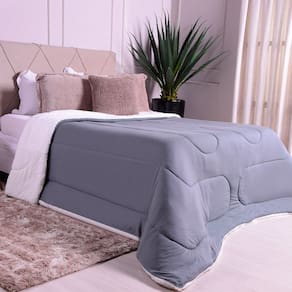Coberdrom Duetto Queen Malha 100% Algodão Sherpa 220x240cm