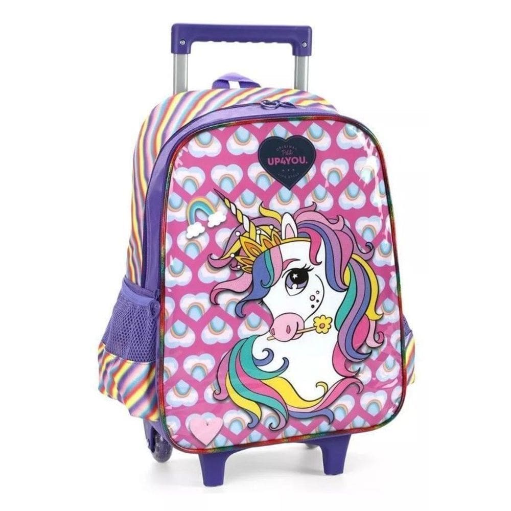 Mochila Com Rodas Roxo Unicornio Up4you