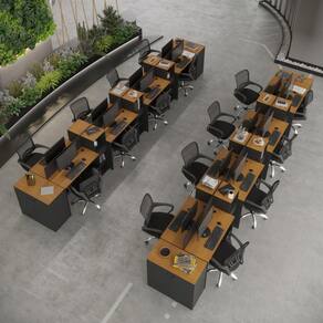 Estação de Trabalho 16 Lugares Office Smart 16 Mesas 12 Armários 4 Aparador