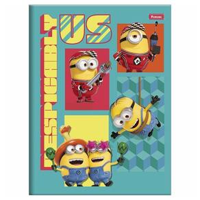 Caderno Brochurão 80Fls Minions Turquesa Foroni