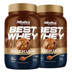 2 Suplemento Whey Isolado Hidro Doce De Leite 900G Atletica