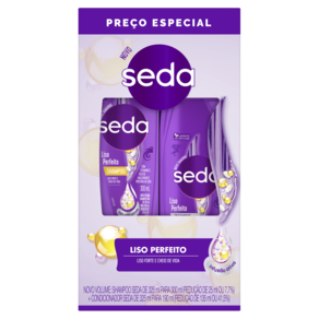 Kit Seda Liso Perfeito Shampoo 300ml + Condicionador 190ml