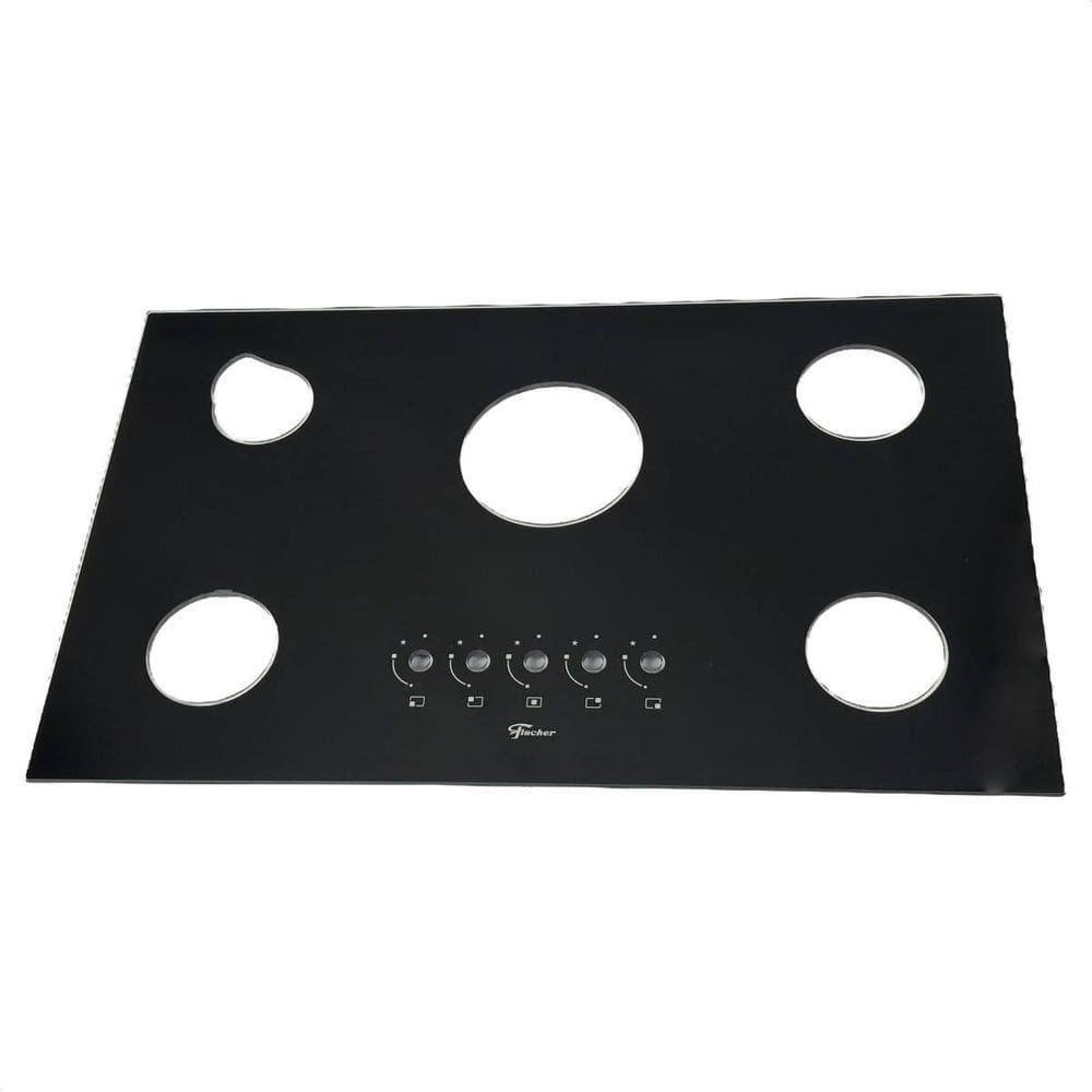 Vidro Mesa Cooktop Fischer Infinity 5Q Tripla Chama Preto