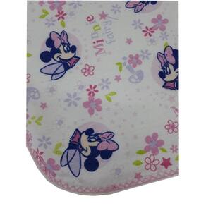 Kit 3 Cueiro Flanelado Disney 80X80Cm Com Crochê Minnie