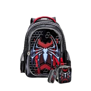 Kit Escolar Mochila De Costas+Lancheira+Estojo Silver Spider