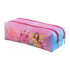 Estojo 2 Divisórias Belas Princesas Rosa Look