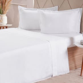 Jogo de Cama Queen 200 Fios Liso 4 Pçs 160x200x35