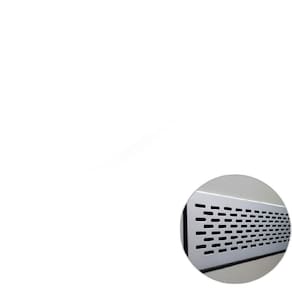 Grade Ventilacao 900Mm Aba 28 Inox Escovado