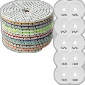 20 X Lixas Discos Grão Liso 4 Pol.100Mm Diamantada Granito