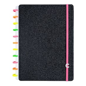 Caderno Inteligente Lets Glitter Neon Black Grande 80 Folhas CIGD4145 Preto - CI