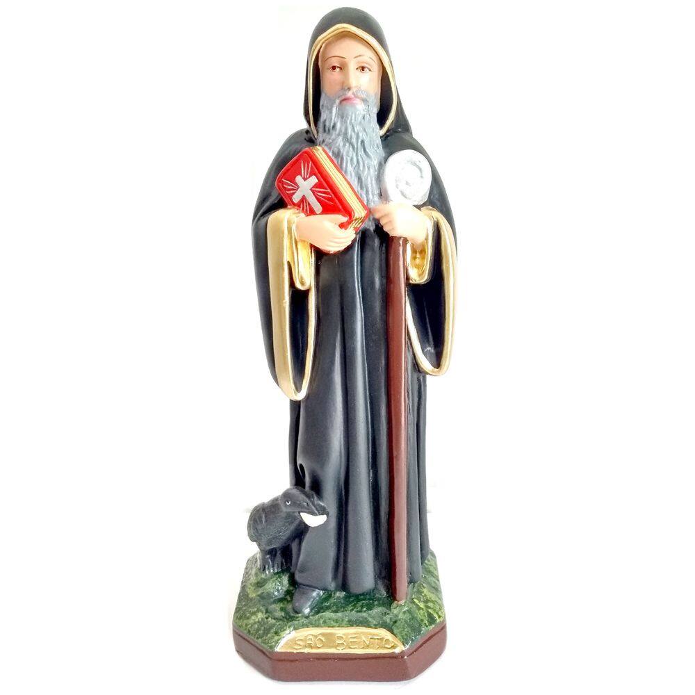 Imagem Escultura de São Bento 30 Cm Gesso