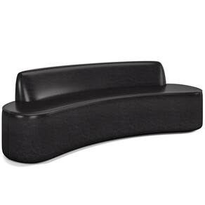 Sofá 4 Lugares para Sala de Estar Living 260cm Koane D06 Sintético Preto - Mpozenato