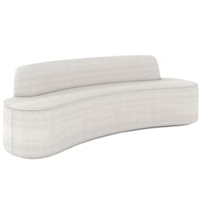 Sofá 3 Lugares para Sala de Estar Living 210cm Koane D06 Bouclê Off White - Mpozenato