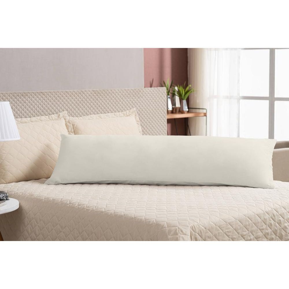 Fronha De Travesseiro De Corpo Percal 180 Fios Palha 90Cm