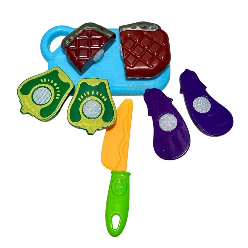 Brinquedo Frutas De Cortar Comidinha Velkro Legumes Cesta