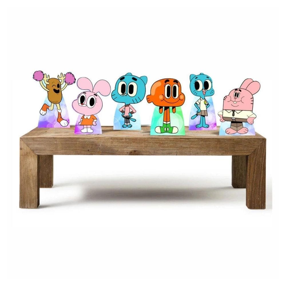 O Mundo De Gumbal Kit 6 Enfeites Decoração Festa Infantil