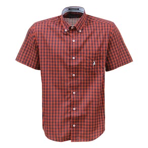 Camisa Xadrez Masculina Manga Curta Vermelho Austin 37525