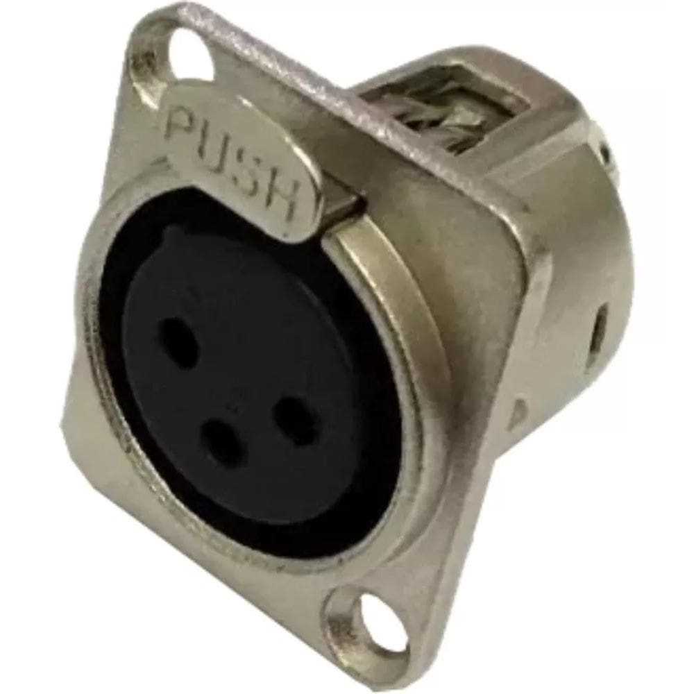 Plug Xlr Painel Femea Santo Angelo Sa2X