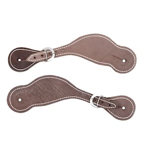 Correia de Espora Larga Couro Café Bronc-Steel 36503