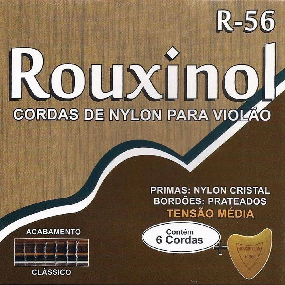 Encordoamento Violão Nylon Rouxinol Media R-56 Sem Bolinha