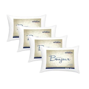 Kit 4 Travesseiros Descanso Bonjour Algodão Branco Familia