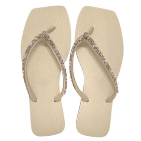 Chinelo de Dedo Feminino com Brilho Strass Sua Cia Diamond