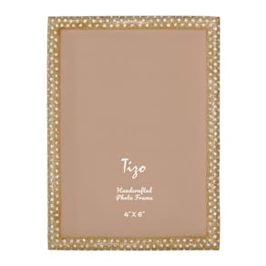 Porta-retratos TIZO Design Jeweled Metal com cristal 4x6 dourado