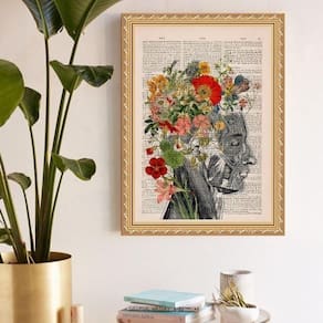 Quadro Decorativo Floral Fisiologia 45X34Cm