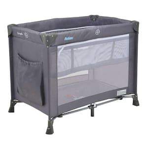 Berço Portatil Cercado Burigotto Relax Com Mosquiteiro Até 15 Kg Gray Cinza