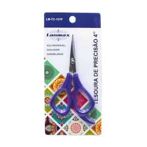 Tesoura Precisão 4 Ponta Reta Lanmax Lm-tc-121p