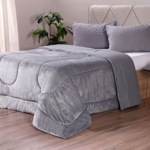 Coberdrom Duetto Plush Casal Malha 100% Algodão 200x220cm