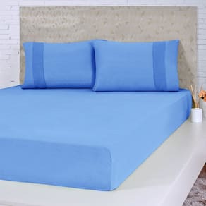 Lençol Queen Bella Cama Malha 100% Algodão 158x198x35cm