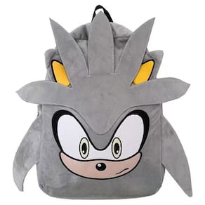 Mochila SABNY Sonic Shadow de couro PU cinza de grande capacidade