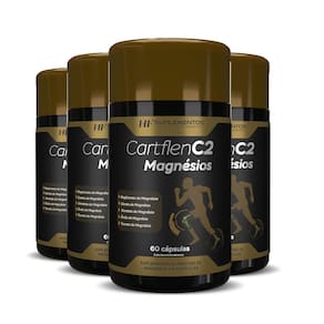 4X Cartflen C2 5 Tipos De Magnésios 60Caps Hf Suplementos