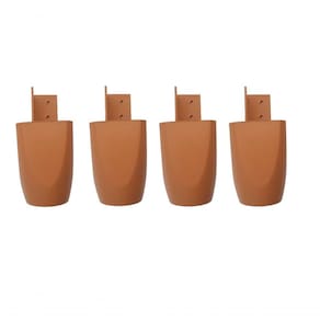 Kit Com 4 Pés Para Multiusos Guarda Roupas 7cm Mari Caramelo