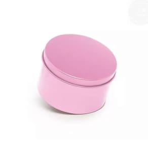 Latinha De Metal Redonda 7,5x4,5 Rosa 10un Art Lillie