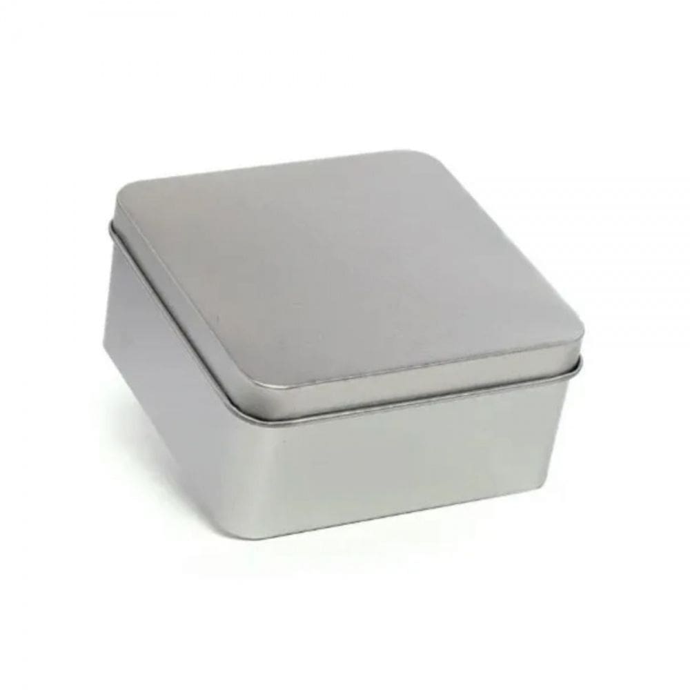Latinha De Metal Quadrado 6,5x6,5x4 Prata 10un Art Lille