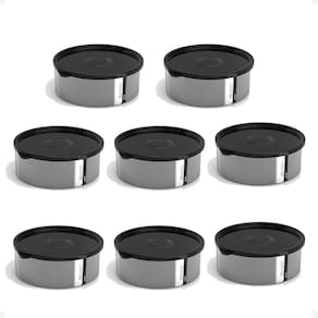 Kit 8 Pote Para Alimentos Metallic C/Tampa 370Ml Bpa Free