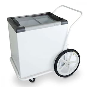 Carrinho Branco Para Sorvetes E Congelados 180L 220V