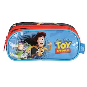 Estojo Toy Story Buzz Woody Duplo Disney  Penal Azul