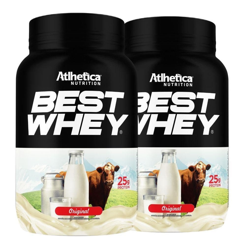Kit 2 Best Whey Isolado Hidro Gourmet 900G Atletica