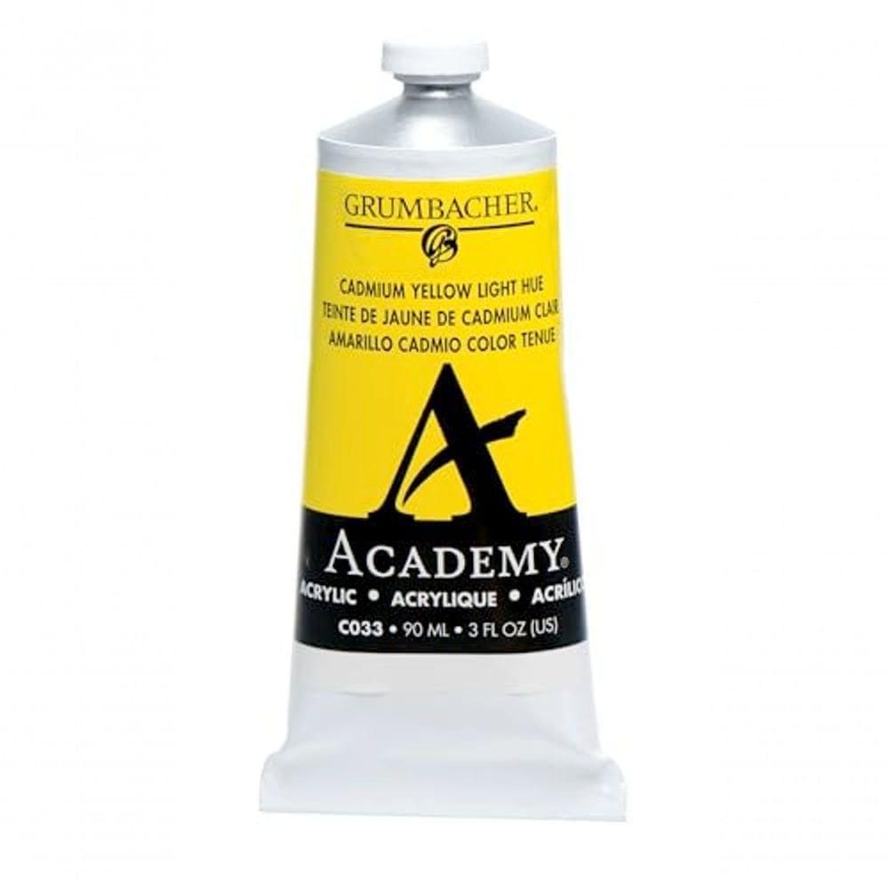 Academy Tinta Acrílica Gloss 90ml - Amarelo Cadmium Claro