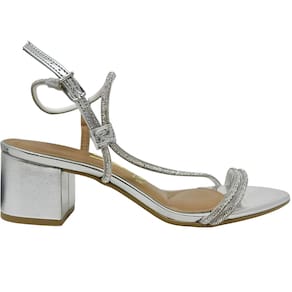 Sandália Feminina Casual Social Dia a Dia Passeio Tira com Strass Salto Médio Conforto Vizzano 6291.1175