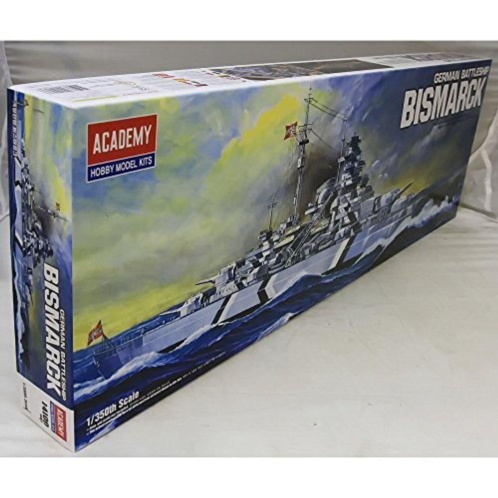 Academy Kit de Modelagem 1-350 Bismarck Navio de Guerra Alemão (marinho)