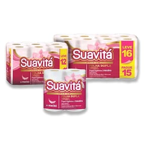 Papel Higienico Suavitá Folha Dupla Leve Linha Premium Super Macio