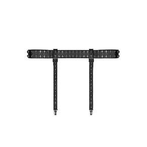 Cinta Liga De Couro E Metal - Ouch Garter Belt With Skulls Black - Shot - Preto
