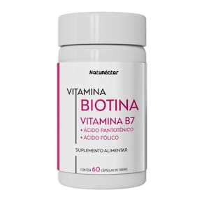 Biotina Cabelos e Unhas Natunectar 500mg - 60 cápsulas