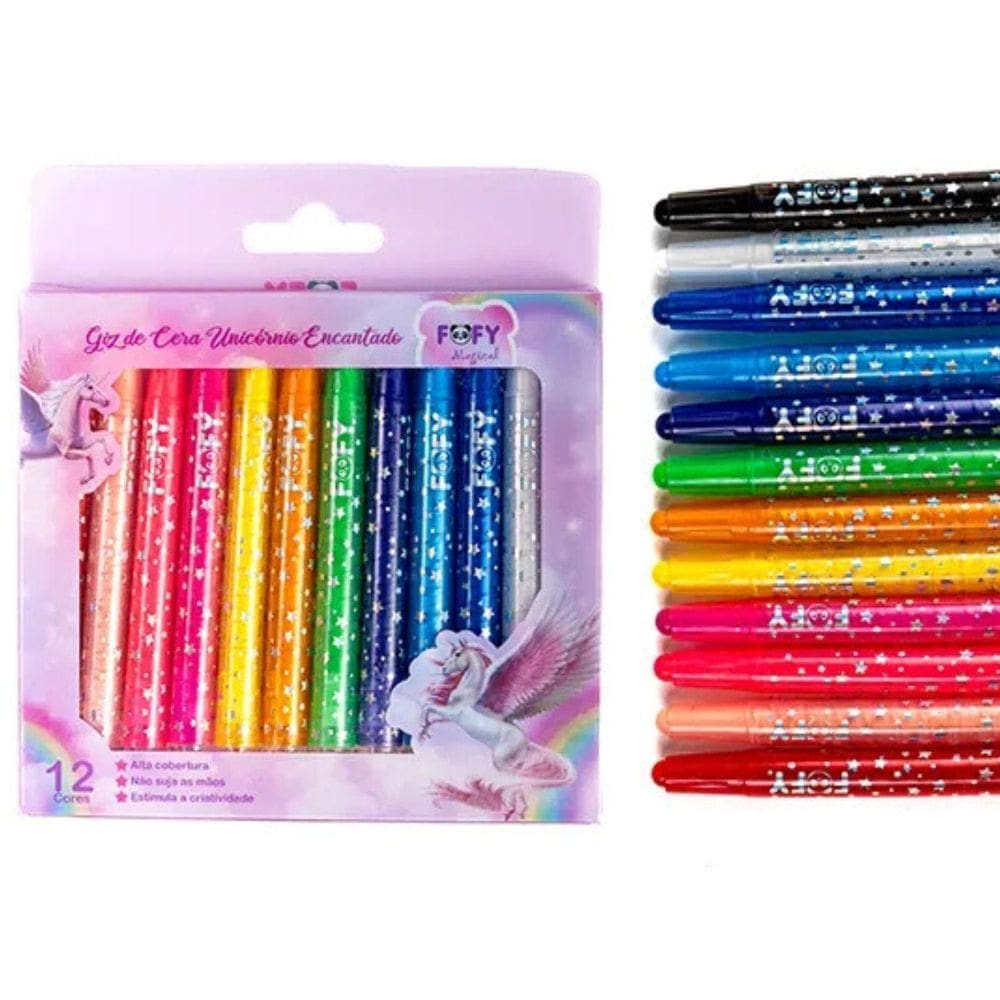 Giz De Cera Unicórnio Encantado - Ff3600 - Fofy