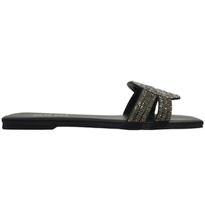 Tamanco Feminino Rasteira Casual Dia a Dia Passeio com Strass Conforto Ft Ana Castela Sua Cia 8230.15680