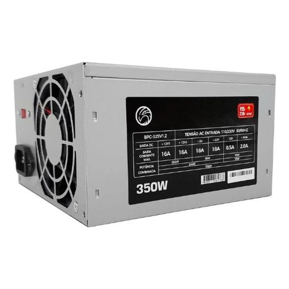 Fonte Atx 350W Brazilpc Bpc-325V1.2 24 Pinos O&M
